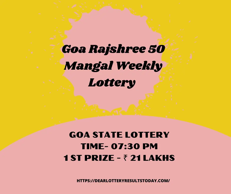 Pink Simple Win Special Price Facebook Post 2 Goa Rajshree 50 Mangal Weekly Lottery Result 22.08.2023|Tuesday 7:30 PM