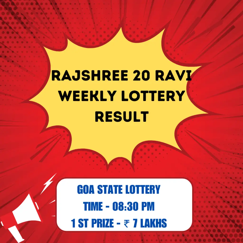 White Red Modern Big Sale Instagram Post 1 Goa Rajshree 20 Ravi Weekly Lottery Result Today | 8:30 PM Live Update