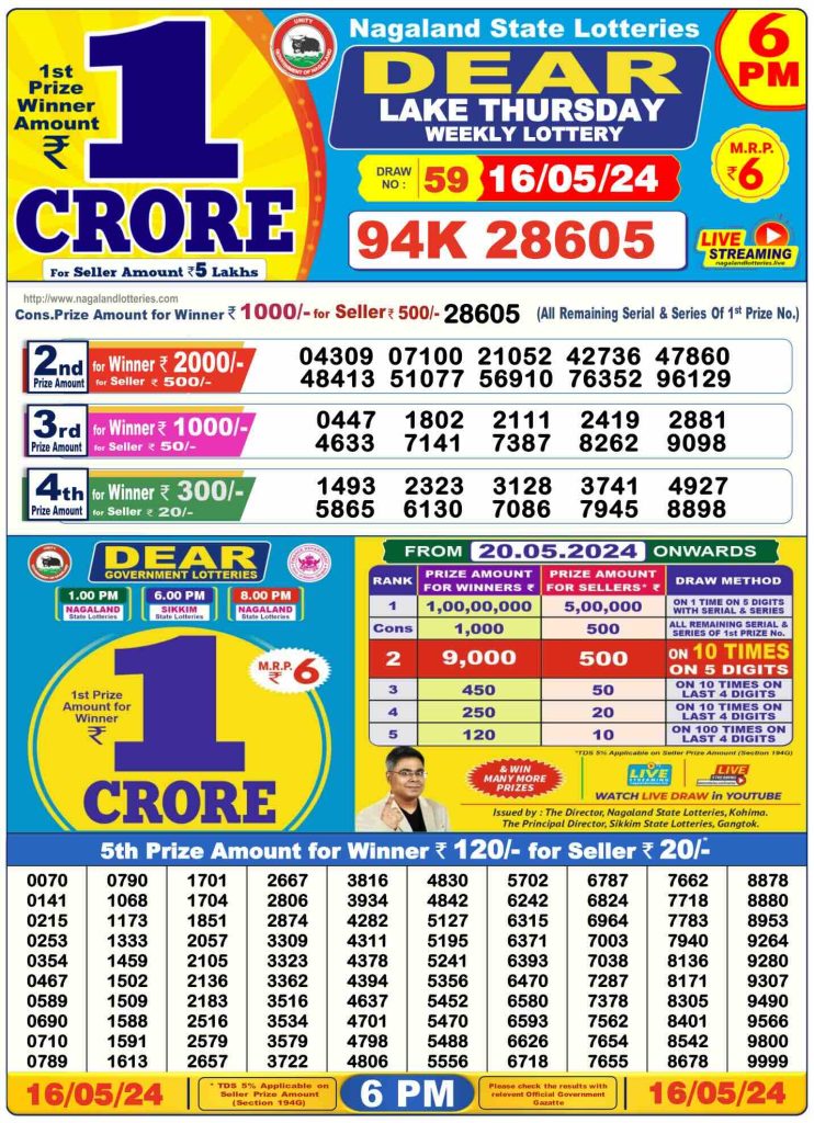 dd16 742x1024 2 Dear Lottery Result Today: 1 PM, 6 PM, and 8 PM, Date: 16-05-2024 | Lottery Sambad